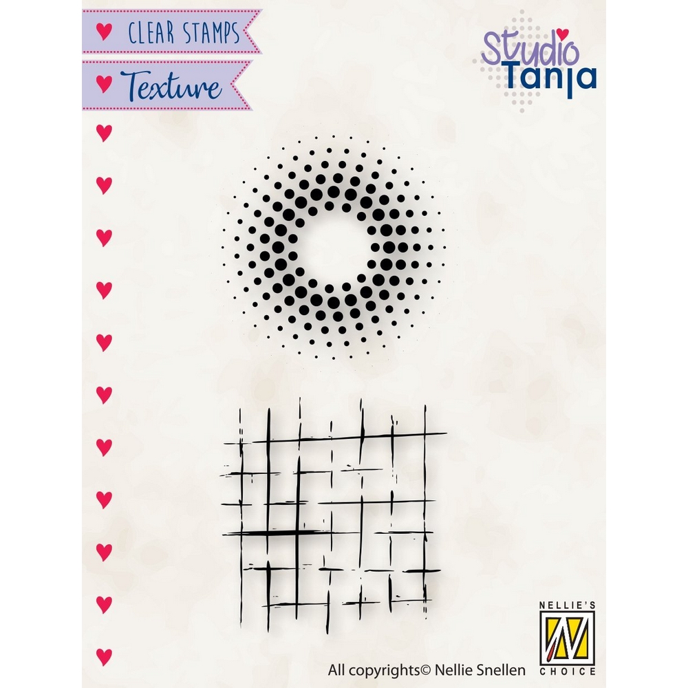 Nellie Snellen Texture Clear Stamps - Dots and Lines