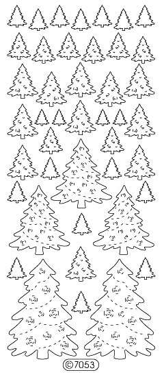Starform Velvet Stickers - Assorted Christmas Trees