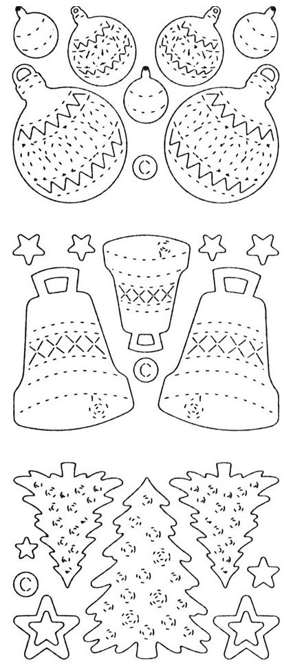 Starform Velvet Stickers - Baubles, Bells, Christmas Trees