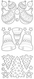 Starform Velvet Stickers - Baubles, Bells, Christmas Trees Starform Velvet Stickers - Baubles, Bells, Christmas Trees
