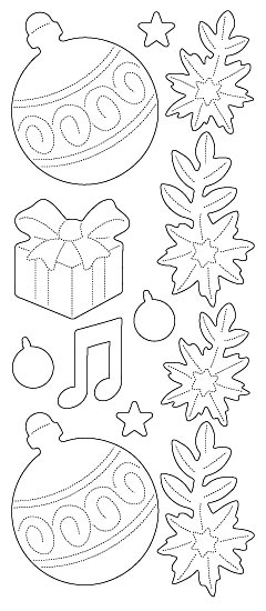 Starform Velvet Stickers - Baubles, Gift, Poinsettia