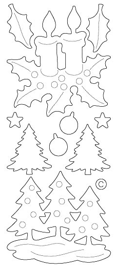 Starform Velvet Stickers - Christmas Trees and Candles