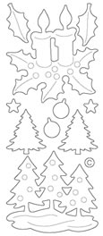 Starform Velvet Stickers - Christmas Trees and Candles