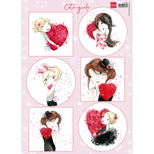 Marianne Design Decoupage - Cute Girls pack of 10