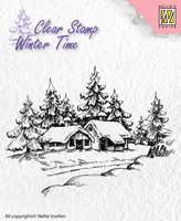 Nellie Snellen Clear Stamp Winter Time - Wintery House