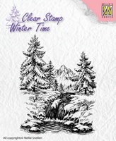 Nellie Snellen Clear Stamp Winter Time - Winter Waterfall
