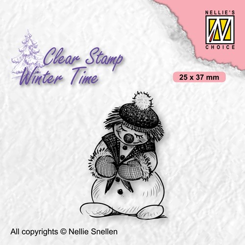 Nellie Snellen Clear Stamps Winter Time - Shy Snowman