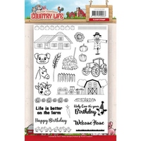 Yvonne Creations Country Life Clear Stamp - Tractors