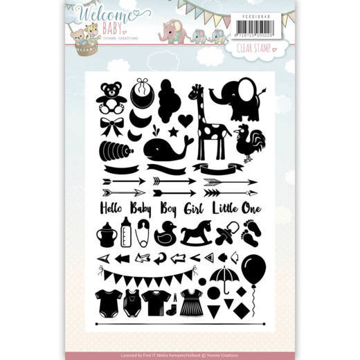 Yvonne Creations Welcome Baby Clear Stamp