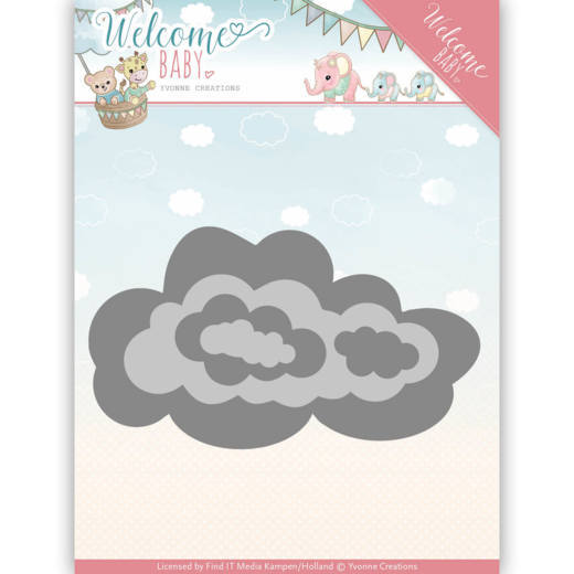 Yvonne Creations Welcome Baby Cutting Die - Nesting Clouds