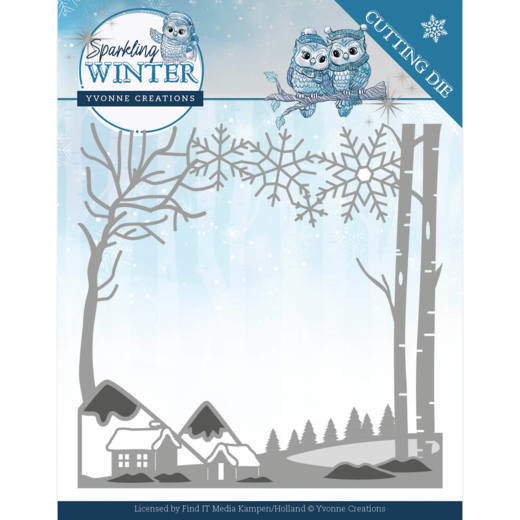 Yvonne Creations Sparkling Winter Cutting Die - Winter Landscape