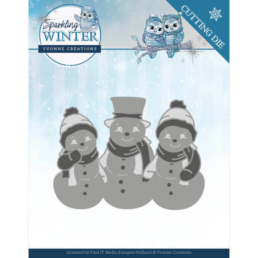 Yvonne Creations Sparkling Winter Cutting Die - Sparkling Snowmen