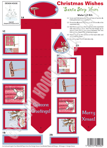 Design House Waterfall Kit - Christmas Wishes 'Santa Stop Here'