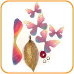 Butterflies Set and Leafs