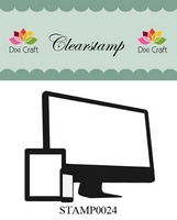 50% OFF Dixi Craft Clearstamp - Computer 